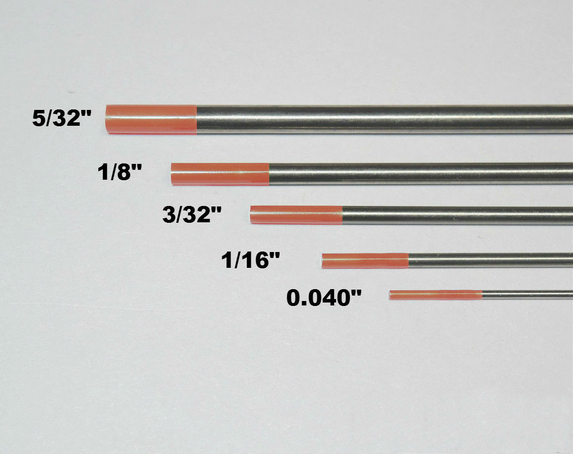 WeldingCity 10pk TIG Welding Tungsten Electrode 2 Thoriated Red 1/16