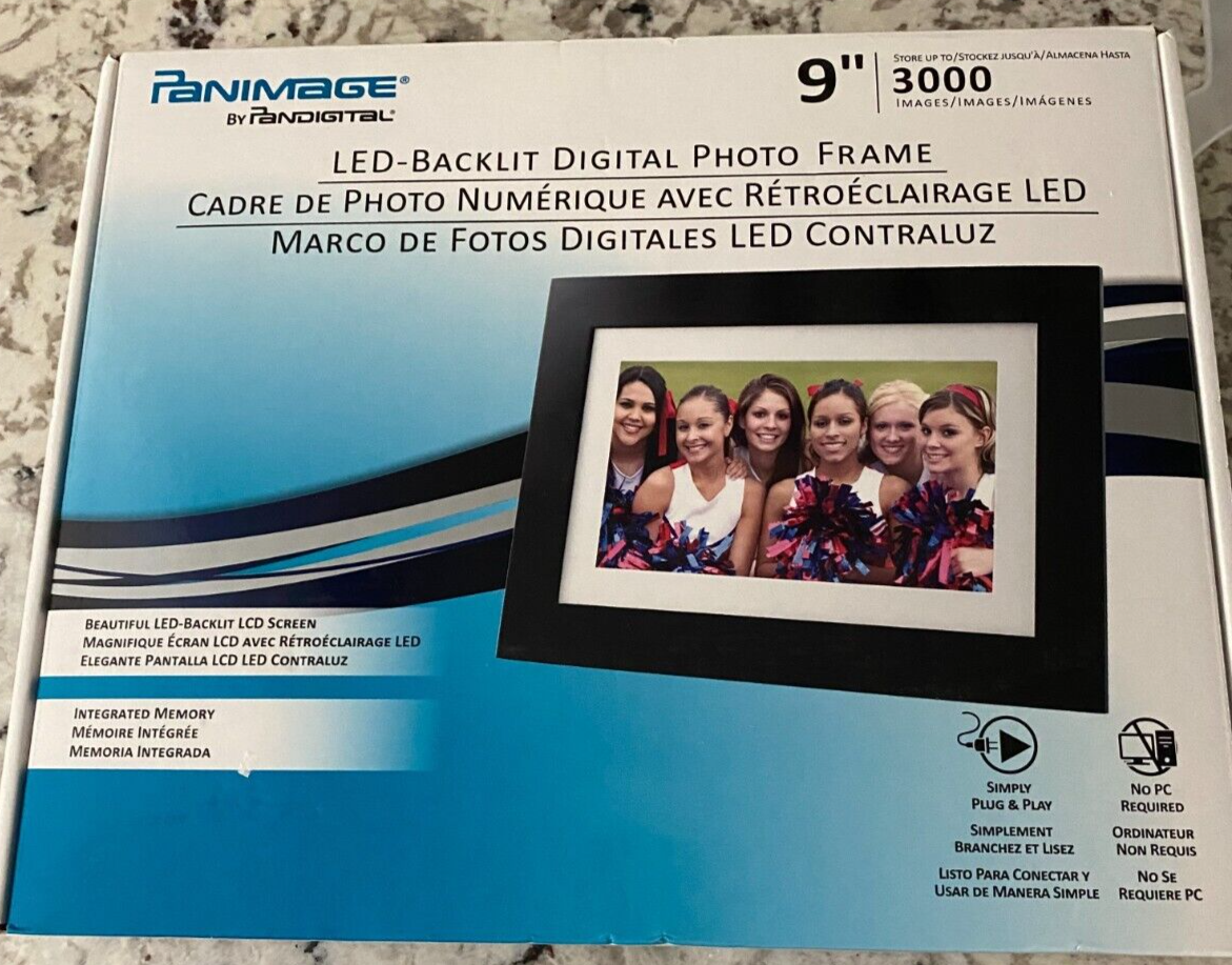 New Panimage PanDigital 9" inch LCD Screen Digital Photo Frame PI9001DW