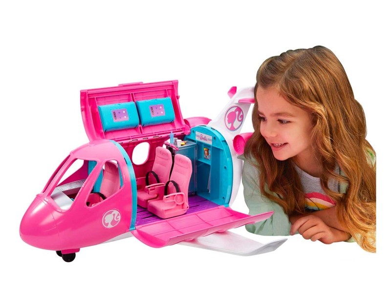Barbie Toy Airplane Playset, Dreamplane with 15+ Doll-Sized Accessories NEW