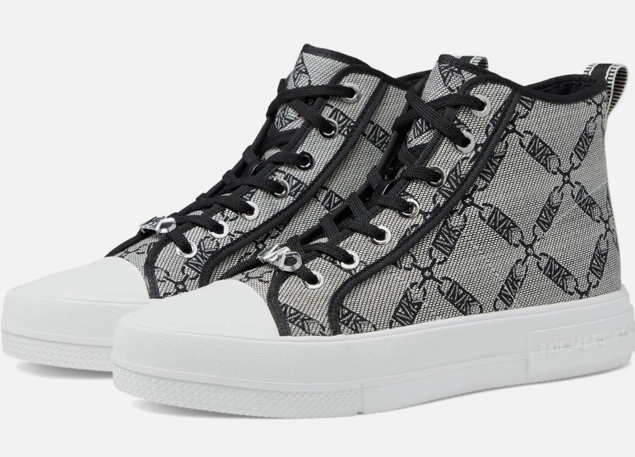【Michael Kors】Evy Empire Logo Jacquard High-Top Sneaker Evy Empire Logo Jacquard High-Top Sneaker | Michael Kors [US]