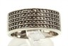 Diamond & 9ct White Gold Dress Ring Fine Statement Wedding Jewellery Size P.JPG