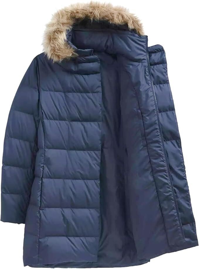 Pre-owned The North Face Women's Dealio Down Parka In Summit Navy
