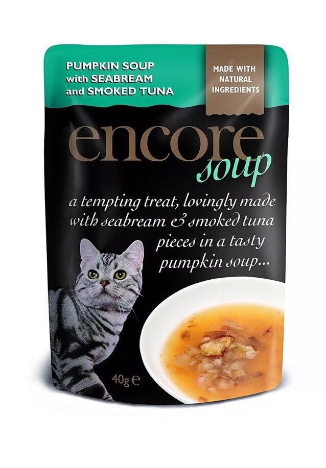 Encore Seabream with Smoked Tuna in Pumpkin Soup Cat Food 5 pack of 12