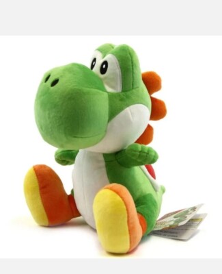 Super Mario Bros - Green Yoshi Medium Size Plush 10'' Little Buddy NWT IN BAG 
