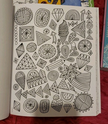 Crayola Folk Art Escapes Coloring Book NEW Hallmark Artist Flora Chang 80 Pgs