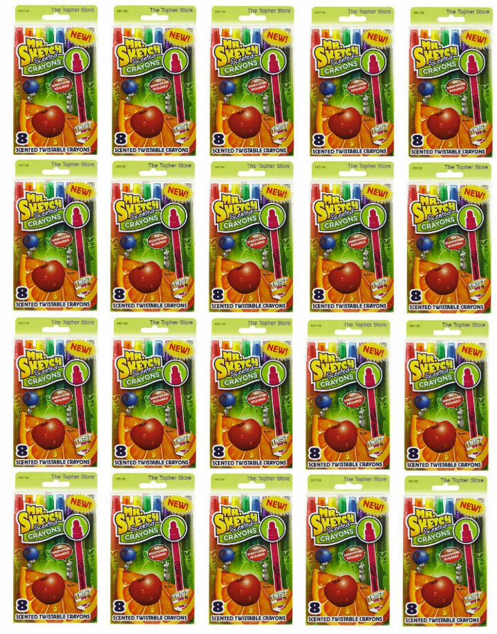 Mr Sketch Scented Twistable Crayons, 20 Packs of 8, Smell Grea...