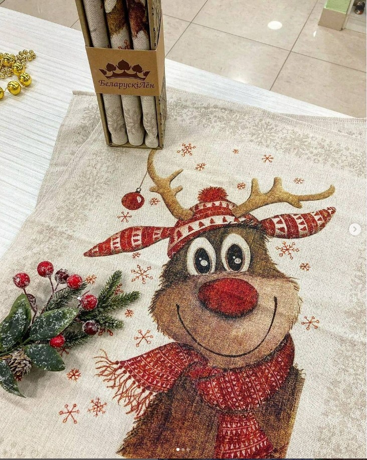 Cotton/Linen Set of 3 Kitchen Dish Tea Bar Towels 18" x 23" Christmas Gift