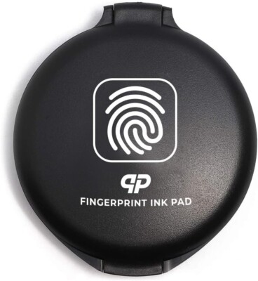 Fingerprint Ink Pad (Pack of 2) - Thumbprint Ink Pad for Notary Supplies Identif