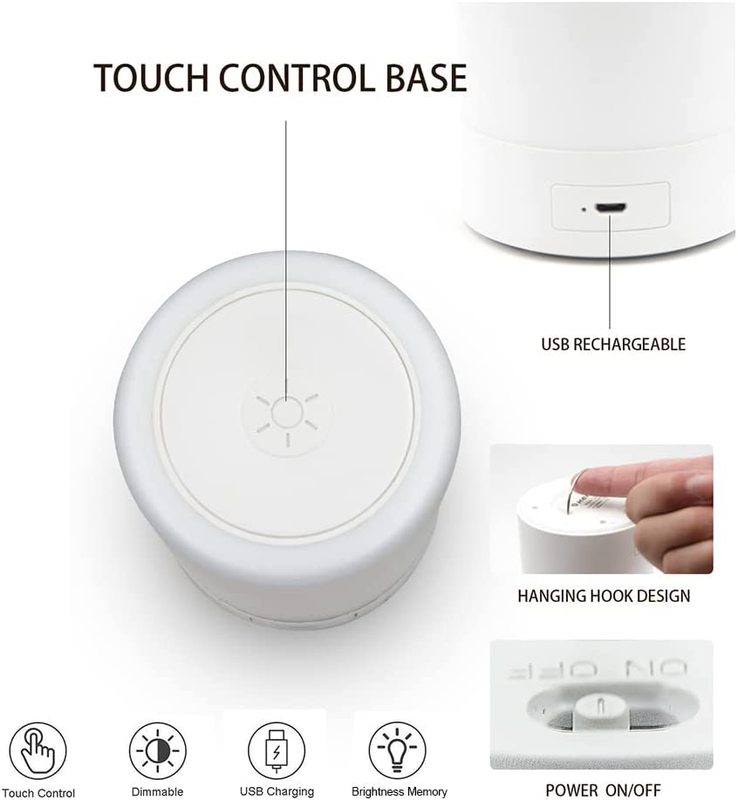 Nursery Night Light for Babies, LED Bedside Touch Sensor Lamp for Kids Breastfee