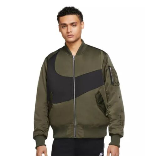 Nike Sportswear ~ Therma-Fit Reversible Bomber Jacket ~ Men's Sz L ~ Big Swoosh Nike Sportswear ~ Therma-Fit Reversible Bomber Jacket ~ Men's Sz L ~ Big Swoosh
