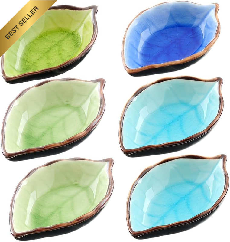 6Pcs Ceramic Dipping Sauce Bowls, Dipping Sauce Dishes, Soy Sauce Dish, Side Dis