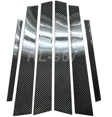 REAL CARBON FIBER PILLAR PANEL COVER 6P Fits 15-20 sedan C300 C450 C43 C63 W205