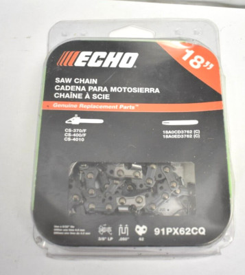 Echo 18'' Low Profile Chainsaw Chain 62 Links 91PX62CQ 3/8'' LP x .050'' Gauge