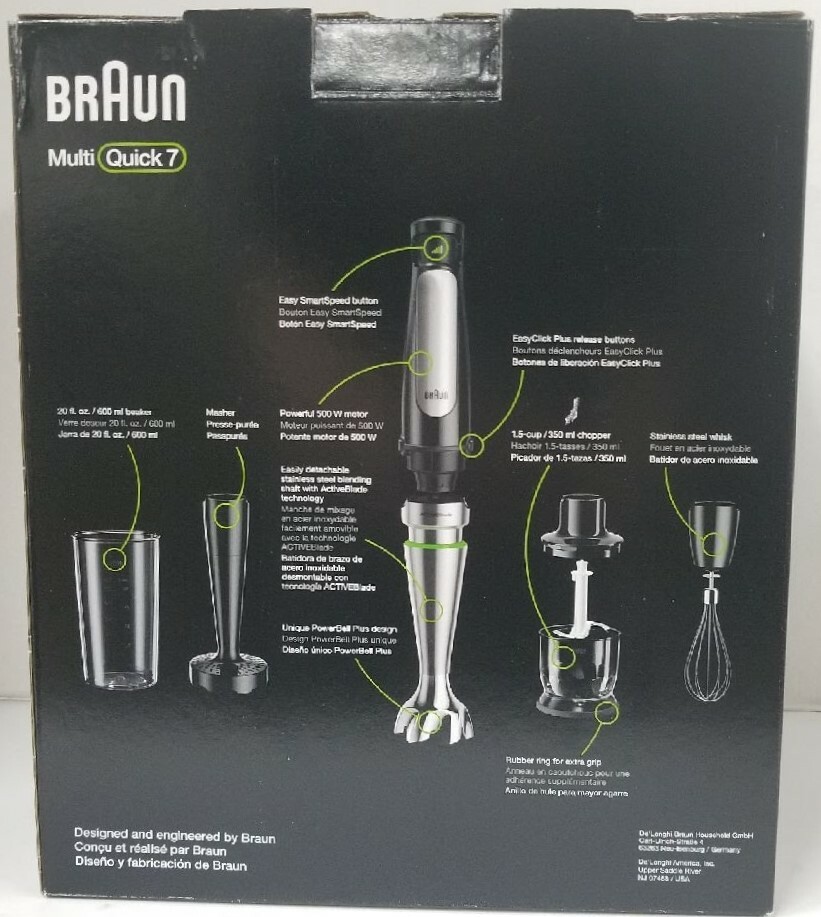 Braun MQ7027 500W 4in1 Immersion Hand Blender New!