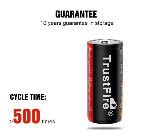 Trustfire Multipurpose 16340 880mAh 3.7V Li-ion Rechargeable Batteries 