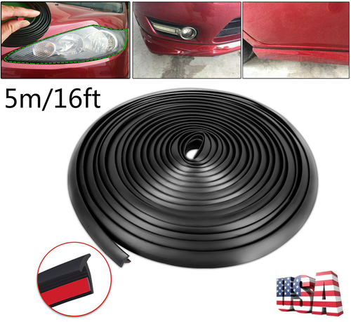 5M Universal Car Rubber Sealing Strip Seal Weatherstrip Edge Trim Slanted T-Type
