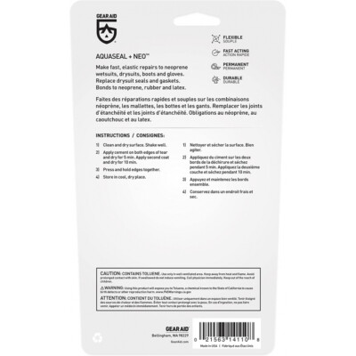 GEAR AID Aquaseal NEO Contact Cement for Neoprene and Wetsuit Repair, 1.5 fl oz