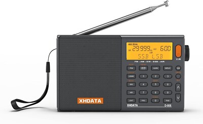 XHDATA D-808 Pocket Radio FM AM SW LW Air Band SSB BCL DSP RDS Portable Radio JP