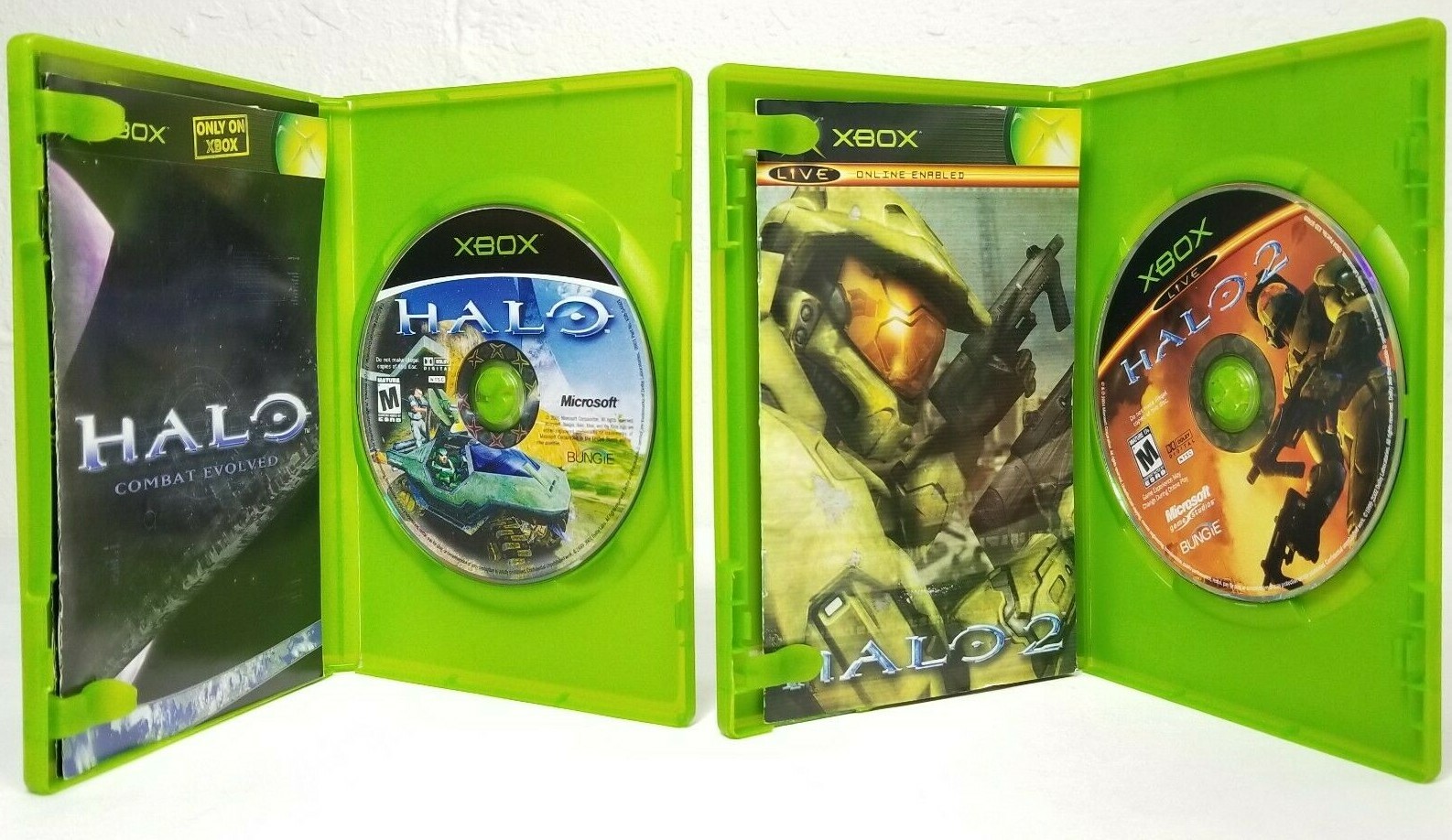 Xbox Halo 1 & 2 Bundle Set - 2 Game Lot