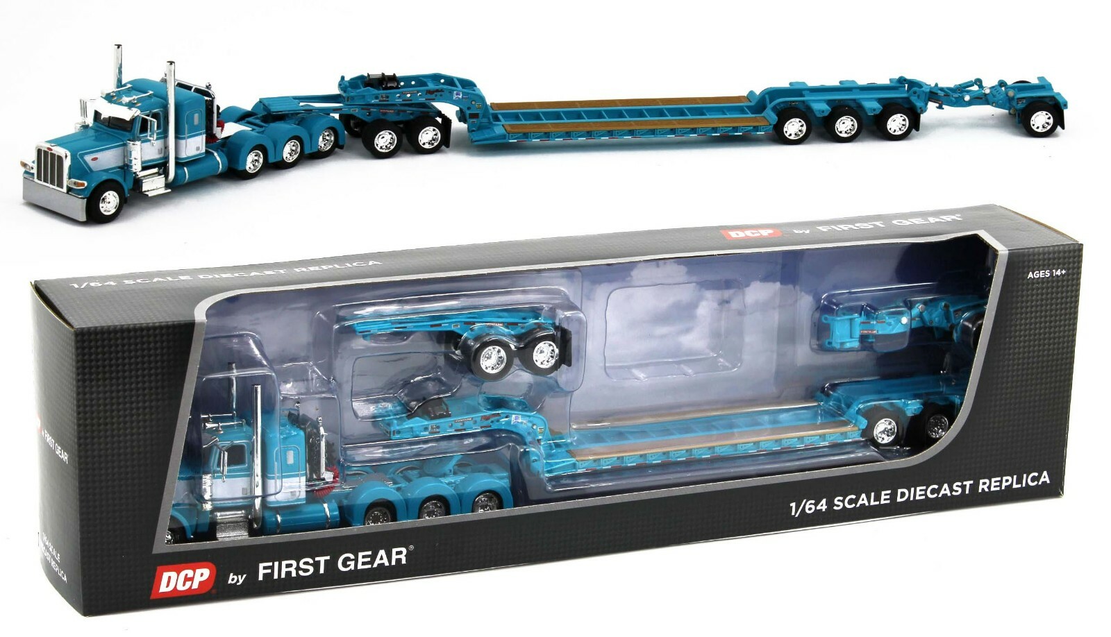 2022 DCP 1:64 *AQUA* Peterbilt 389 Tri-Axle w/Magnitude 2022 DCP 1:64 *AQUA* Peterbilt 389 Tri-Axle w/Magnitude