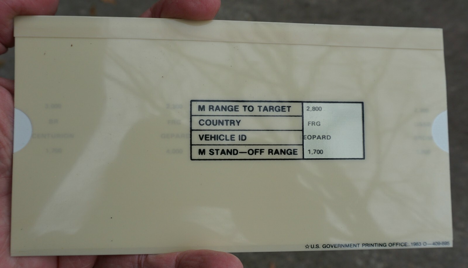 Rare Army Aerial Tow Missile System training aid GTA 1-4-(1) (LOC = K5 Gr. tub)