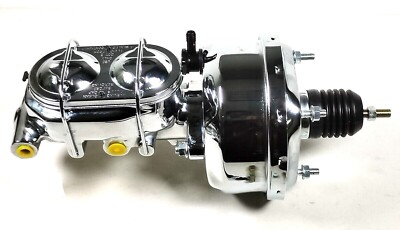 7'' Street Hot Rod Power Brake Booster & Master Cylinder CHROME Brakes Custom Car