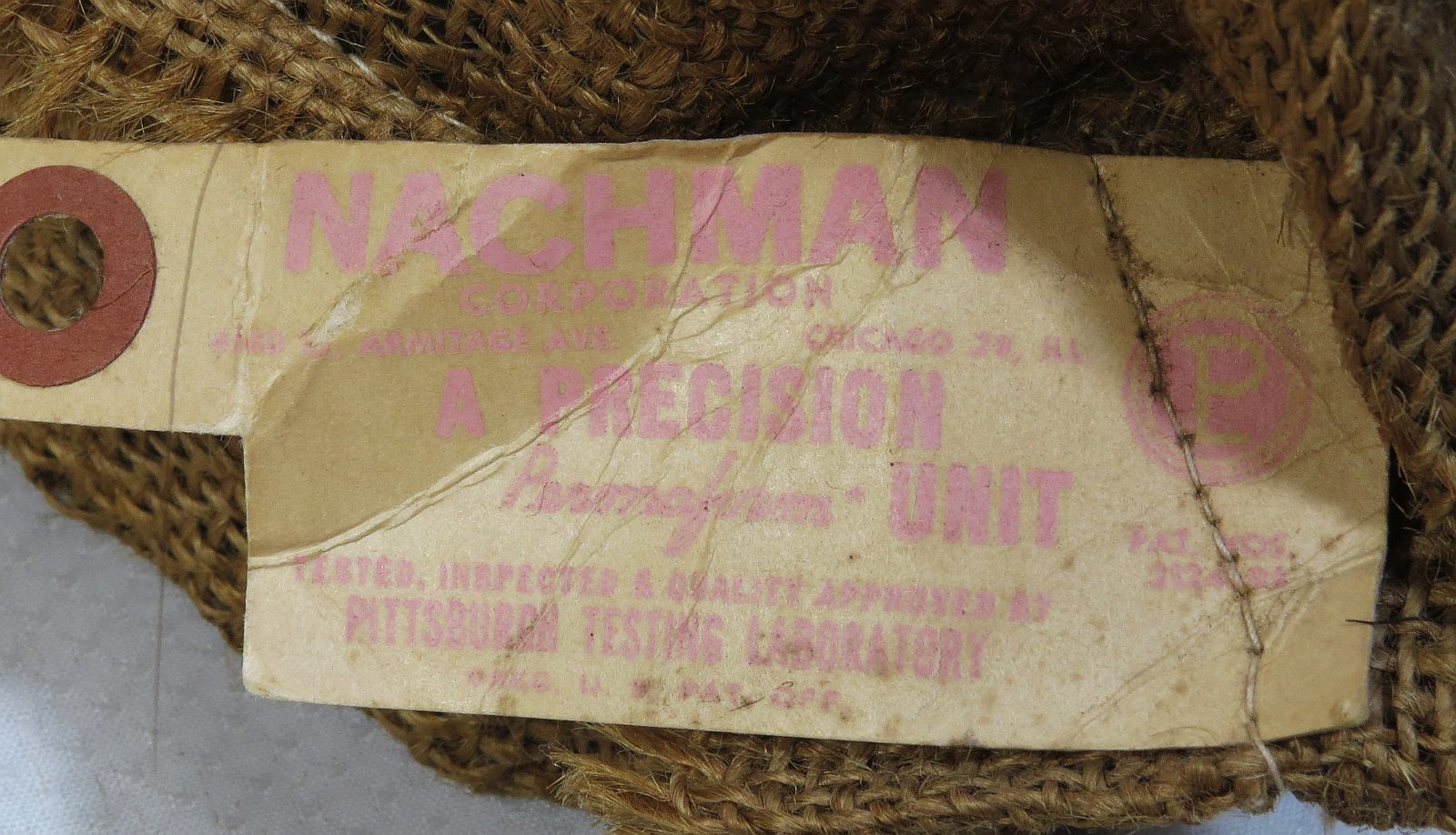 2 VTG Upholstery Burlap Covered Spring Units For Morris Chair