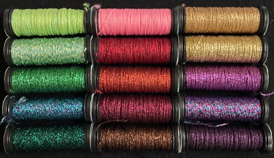 15x Needlepoint/Embroidery THREAD KREINIK 8 Braid metallics-WA58