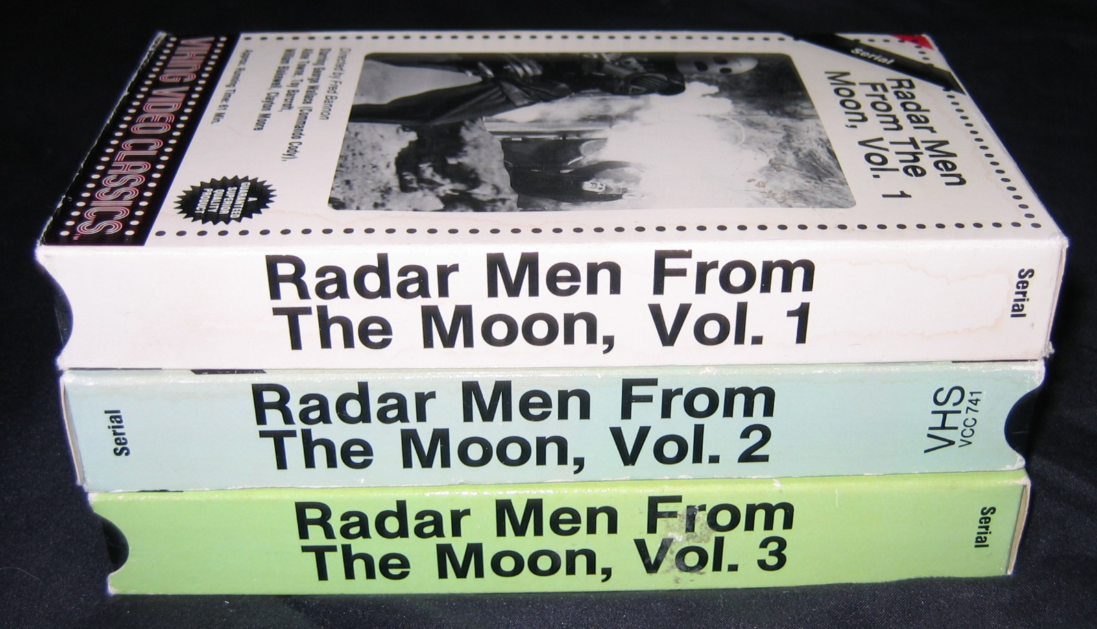 All 3 Volumes RADAR MEN FROM THE MOON SciFi VHS Viking Video Classic Alien Movie