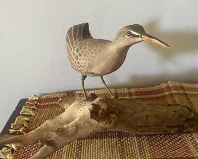 Hand Carved & Painted Shorebird Signed Cork McGee Duck Decoy Gorgeous ❤️