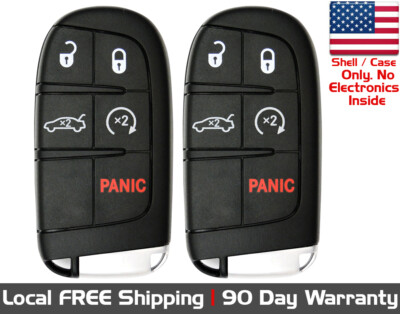 Lot 2x New Replacement Remote Key Fob SHELL / CASE for Dodge Chrysler Jeep