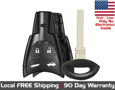 1x New Quality Replacement Key Fob Remote SHELL / CASE For Select SAAB Vehicles