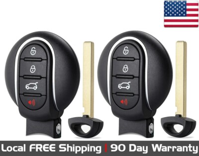 2x New Quality Replacement Proximity Key Fob Remote For 2014-2018 Mini Cooper