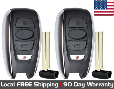 2x New Replacement Proximity Key Fob Remote For Select Subaru (Read Description)
