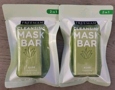Freeman 2 In 1 Cleansing Mask Bar 2 Pack 2.47 oz Each