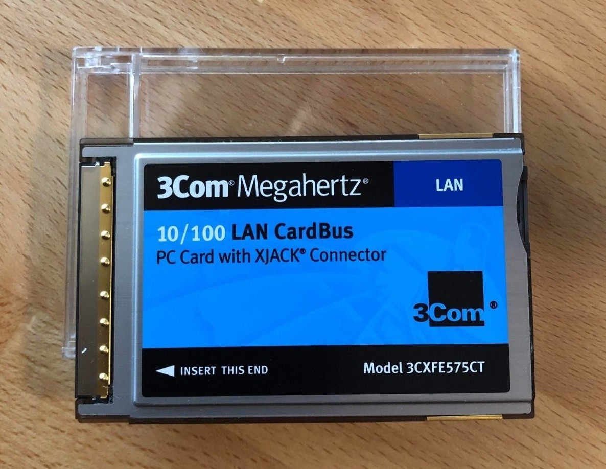 3COM Megahertz 3CXFE575CT 10/100 LAN Cardbus w/XJACK ETHERNET PCMCIA CARD
