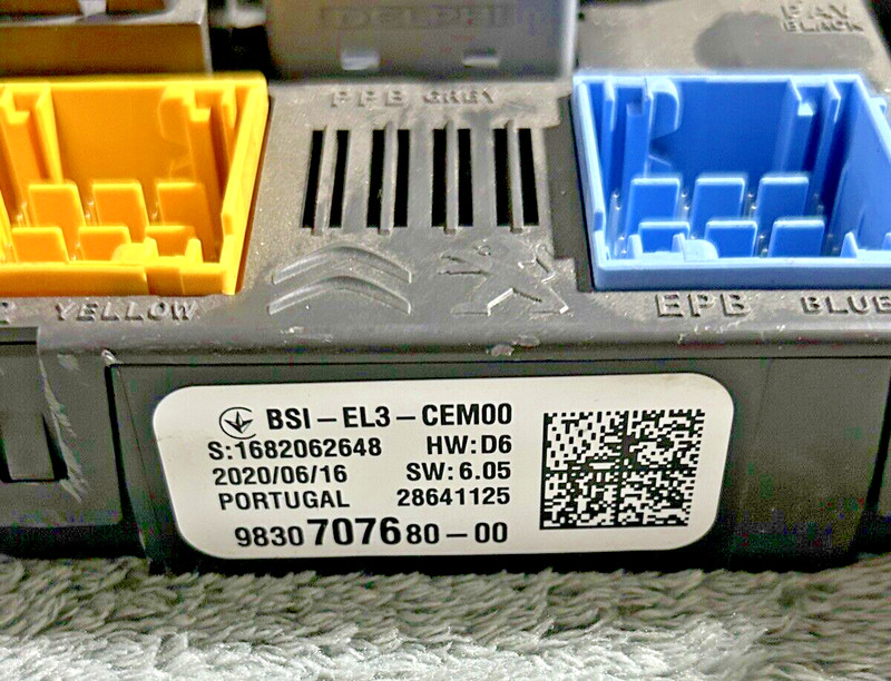 Boitier Bsi  El3 Cemoo Psa Opel   1.5l Hdi  9830707680-00 28641125 A Decoder