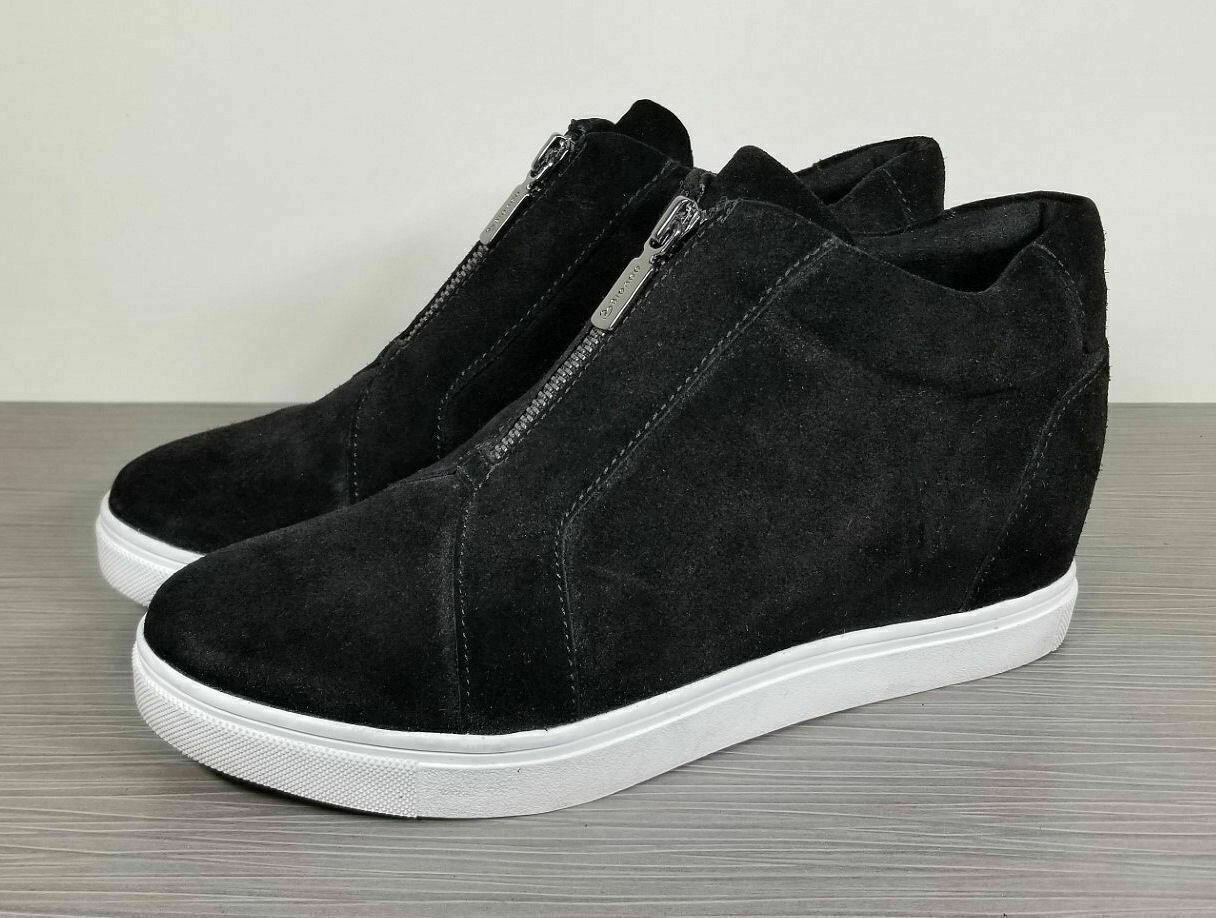 Blondo Glenda Waterproof Sneaker Bootie, Black Suede, Womens Size 7.5 M