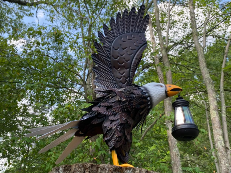 Metal Bald Eagle Large Outdoor Statues,Yard Decorations Outdoor Garden Sculpture