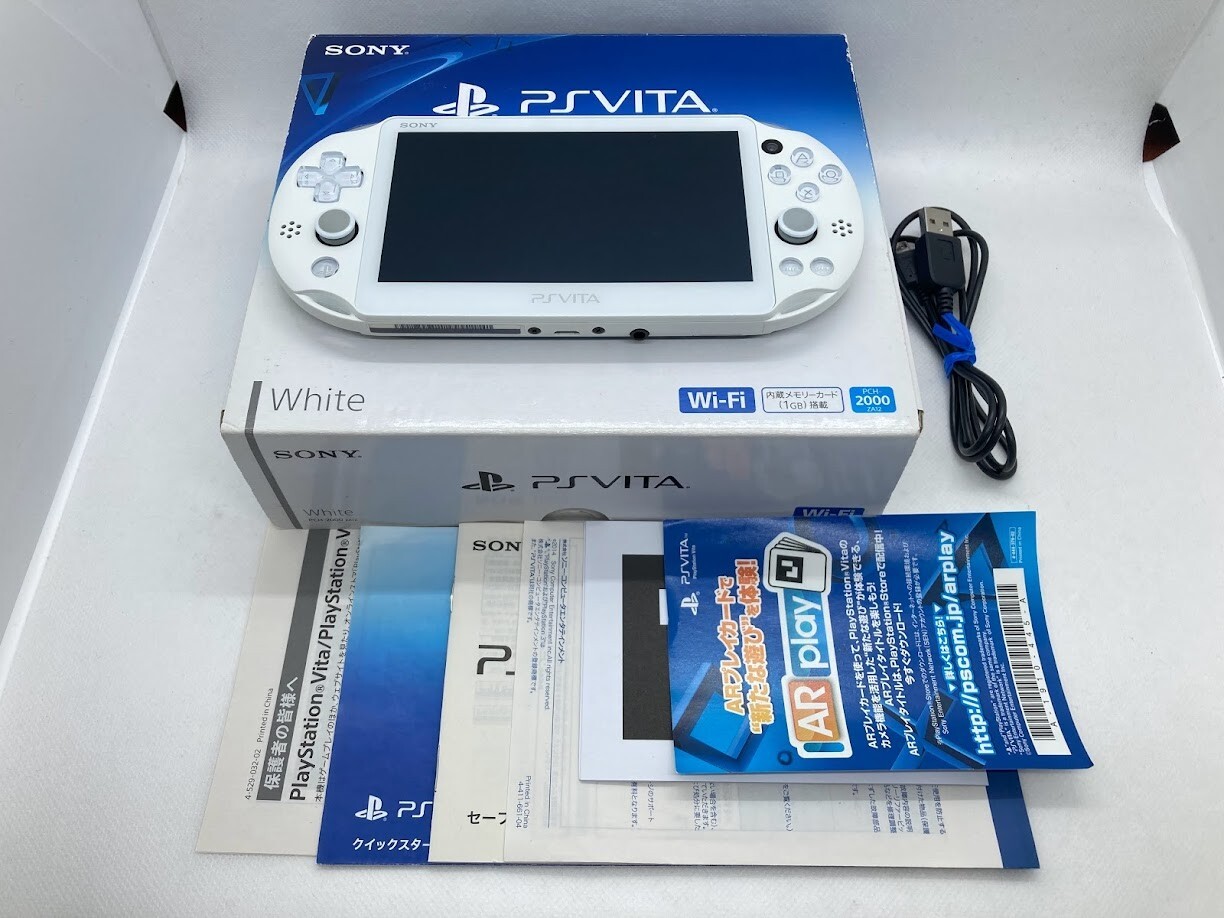 Exc+++] PS Vita White Wi-Fi Slim Console PCH-2000 ZA12 Japan