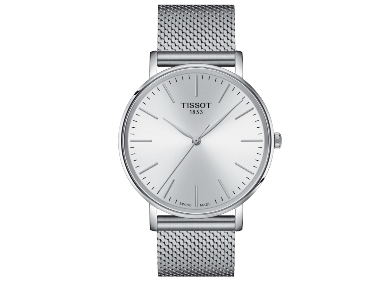 Pre-owned Tissot Every Time White Dial Round Men's Watch T1434101101100