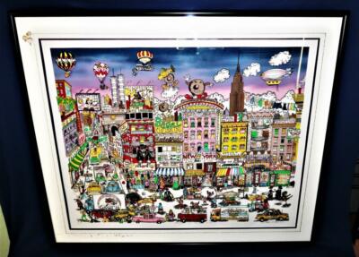 パディタン 　Charles Fazzino Fazzino-DX-Silver-Frame-