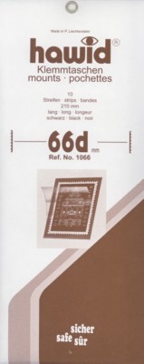 Hawid Stamp Mounts Strips - All x 210mm wide - Black or Clear - POST FREE - SAVE