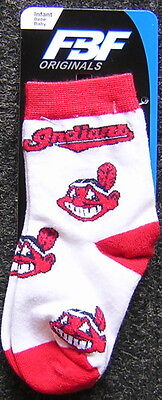 Cleveland Indians Chief Wahoo Baby Infant Socks FREE SHIPPIN