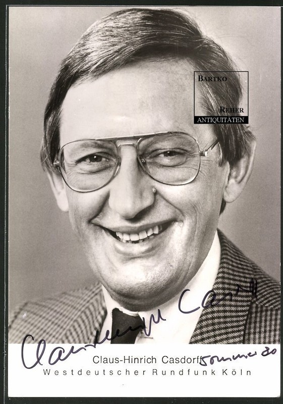 Claus-Hinrich Casdorff Original Autograph Auf Ak Ca. 1970