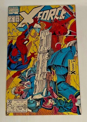 X-Force #4 Nov. 1991 3rd Appearance Of Deadpool Feat Spiderman Marvel HIGH GRADE