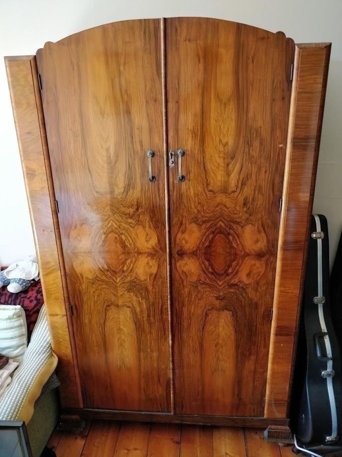 Large Vintage Retro Wooden Wardrobe In Dennistoun Glasgow