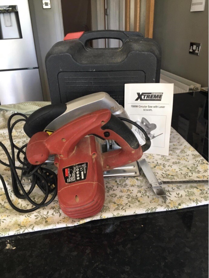 Powerbase Xtreme 1500W Circular Saw with Laser in Hockley, Essex