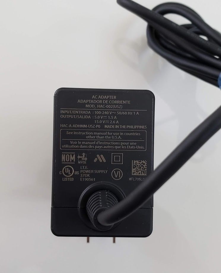 Official Genuine OEM Nintendo Switch AC Power Cord Tested and 100% Working