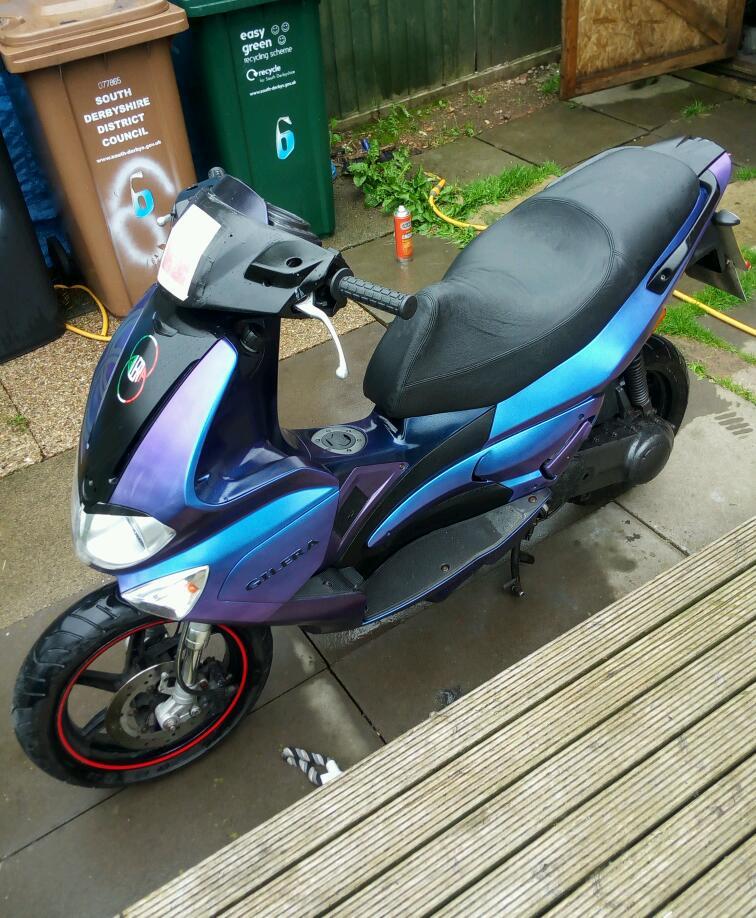 Gilera runner 70cc stage6 kit with ULTRA VIOLET TO NEON BLUE PAINT JOB